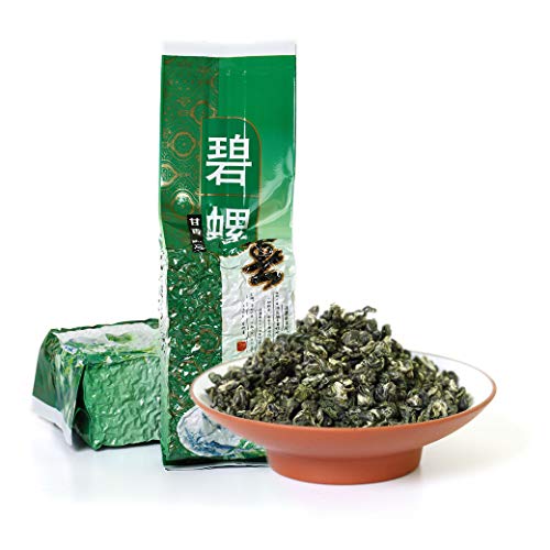 GOARTEA Biluochun Grüner Tee, 2 Stück, 250 g, insgesamt 50 g, Supreme Grade Spring Suzhou Bi Luo Chun Tee – Schneckenform – Grüner Tee lose Blätter – Chinesischer Tee Pi lo Chun von GOARTEA