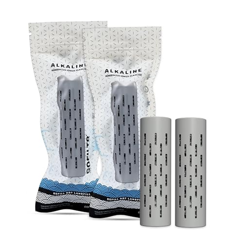 GOFILTR Alkalisches Wasser-Infuser (Original 2er-Pack) 9,5 pH-Wert + Elektrolyte für jede Wasserflasche/kleine Krug, 750 Nachfüllungen / 3 Monate, 2 Ionisierte Mineralwasser-Infusoren von GOFILTR