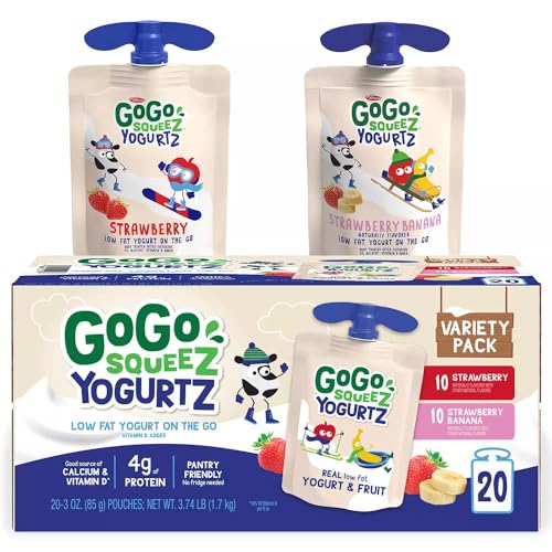 GoGo Squeez Yogurtz Erdbeer- und Erdbeerbanane, 20 Stück von GOGO SQUEEZ