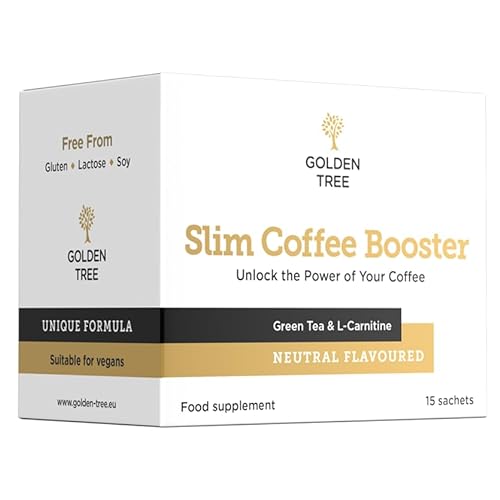 Golden Tree Slim Coffee Booster – Nahrungsergänzungsmittel zum Abnehmen & Stoffwechsel-Booster mit grünem Tee, grünen Kaffeebohnen, L-Carnitin & Chrom-Picolinat – fördert Verdauung und Gewichtsabnahme von GOLDEN TREE