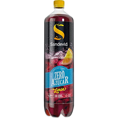 SANDEVID Sommer-Rotwein mit Zitrone, Nullzucker-Flasche, 1,5 l von GOOD4YOU