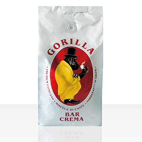 Gorilla Espresso Bar Crema Kaffee Bohnen - 8 Pakete zu je 1000 g Cafe von GORILLA