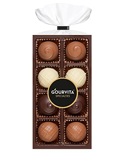 FRISCHRAHM-TRÜFFEL-PRALINEN mit feinstem Rotwein von Gourvita, 100g von GOURVITA