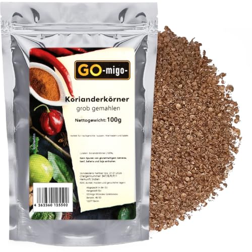 0,1kg Korianderkörner, grob gemahlen 100g von GOmigo