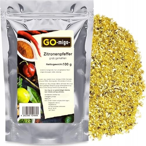 100g Zitronenpfeffer grob gemahlen 0,1kg GOmigo von GOmigo