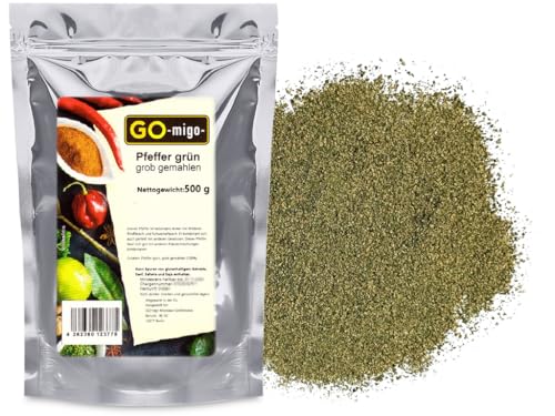 Pfeffer grün, grob gemahlen 500g von GOmigo