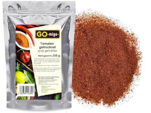 Tomaten getrocknet – grob gemahlen 250g von GOmigo