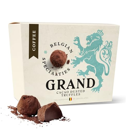 Mit belgischer Schokolade überzogene Trüffel mit Kaffee 200g – Belgische Schokolade von Grand, Trüffel zum Verschenken, Hergestellt nach belgischer Familientradition von GRAND BELGIAN SPECIALTIES