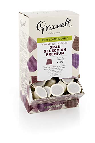 Granell - Daily Blends - Premium Espresso | Kompatible Espressokapseln für Nespresso Maschinen 100% Arabica Kaffee - 100 Kompostierbare Kaffeekapseln von GRANELL CAFES-1940