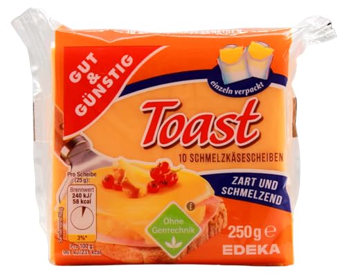 Gut & Günstig Schmelzkäsescheiben Toast, 8er Pack (8 x 250g) von GREAT BRITISH TRADING LIMITED