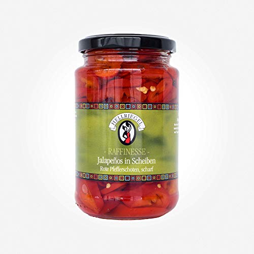 Hellriegel Raffinesse Chiles Jalapenos rot in Scheiben 370ml von GREAT BRITISH TRADING LIMITED