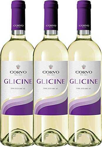 VINELLO 3er Weinpaket Weißwein - Glicine Bianco Terre Siciliane 2020 - DDS mit einem VINELLO.weinausgießer | trockener Weißwein | italienischer Weißwein aus Sizilien | 3 x 0,75 Liter von GREAT BRITISH TRADING LIMITED