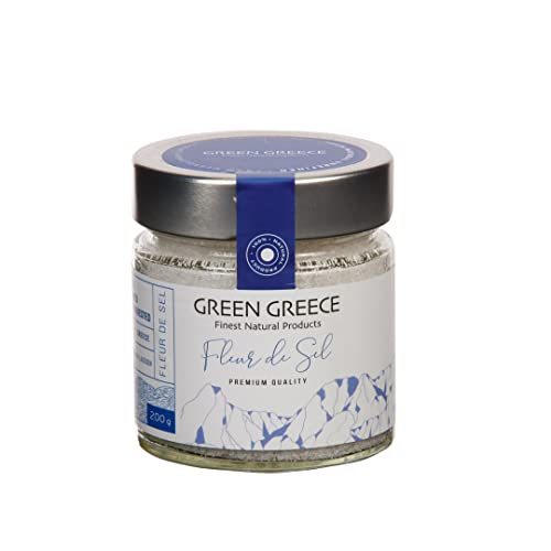 GREEN GREECE Fleur de Sel - Handgeerntete Meersalz-Flocken aus Griechenland 200g von GREEN GREECE