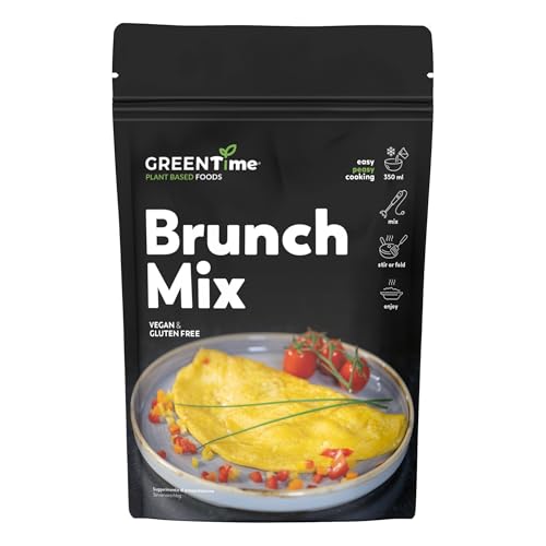 GREENTime Brunch Mix 70 g (vegan & glutenfrei) | pflanzliche Rühreialternative aus Kichererbsenmehl | ergibt 420 g = 7 Eier | zum Braten | wiederverschließbar von GREENTime