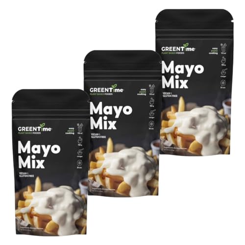 GREENTime Mayo Mix 3 x 30 g (vegan & glutenfrei) | pflanzliche Mayonnaisealternative zum Anmischen mit Sonnenblumenkernen | ergibt 3 x 300 g Soße | wiederverschließbar von GREENTime