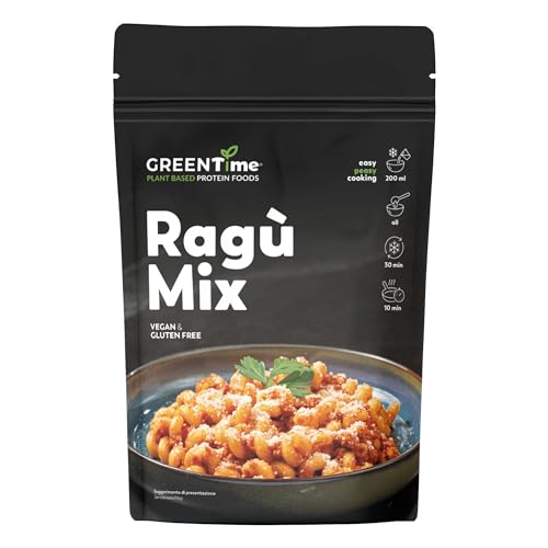 GREENTime Ragù Mix 90 g (vegan & glutenfrei) | pflanzliche Ragùalternative aus Erbsenprotein | ergibt 300 g = 4-5 Portionen | zum Braten | wiederverschließbar von GREENTime