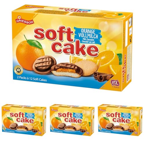 Griesson Soft Cake Vollmilch orange, 300 g (Packung mit 4) von GRIESSON-DE BEUKELAER