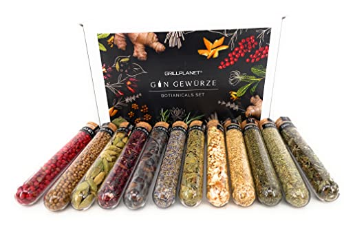 12 Premium Gin Gewürze Botanicals Gin selber machen Basic Set Gin Tonic Aromen von GRILLPLANET