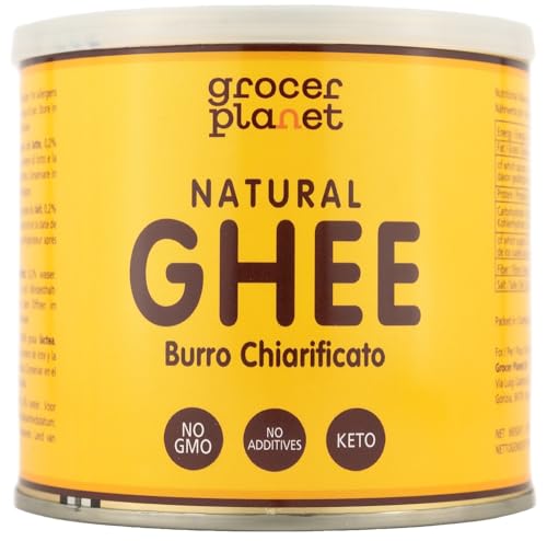 Grocer Planet - Natürliche Ghee-Butter (500g) | Geklärte Butter | Ayurveda | Ideal für Keto und Paleo | Perfekt zum Backen und Braten von GROCER PLANET