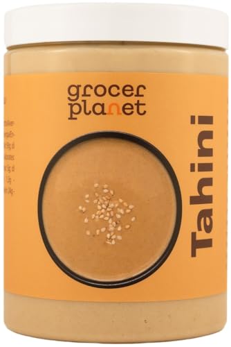 Grocer Planet - Tahini (1Kg) - Tahina | Geröstete und gepresste Sesamsamen | Natürlich | GVO-frei | Vegan | Ideal für Hummus von GROCER PLANET