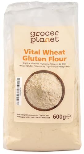 Grocer Planet - Weizengluten (600g) | Zur Zubereitung von Seitan- und Proteinbackwaren von GROCER PLANET