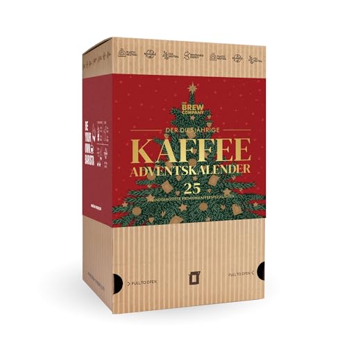 Kaffee Adventskalender 2024 für Männer & Frauen - Weihnachtskalender 2024 mit 25 Gourmet Kaffees aus Aller Welt | Gemahlener Kaffee Probierset für Erwachsene | Kaffee Geschenke für Mann & Frau von GROWER'S CUP