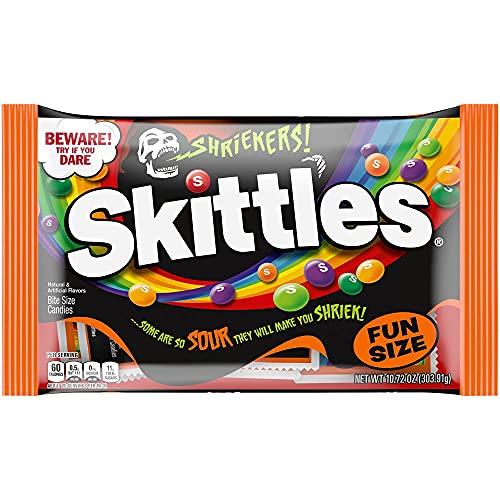 Skittles Shriekers Fun Size Candy 304 ml (2er-Pack) (einige sind so sauer, dass sie Sie als Shriek machen werden) von GSE