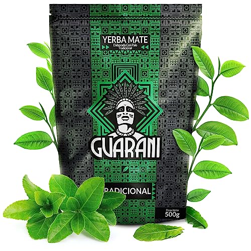 Mate Tee Guarani Elaborada Con Palo Tradicional 500g anregender Mate mit Zweigen und Staub Quelle von Koffein aus Paraguay Starke Anregung von GUARANI