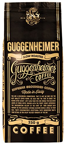 GUGGENHEIMER COFFEE - 500 g Espresso Kaffee GEMAHLEN - wenig Säure und Bitterstoffe - Bester Espresso für Espressokocher - Aromabeutel zu 2 x 250g von GUGGENHEIMER COFFEE