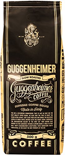 GUGGENHEIMER COFFEE - Kaffeebohnen 10kg - Extra langsam geröstet - wenig Säure und Bitterstoffe - Barista-Qualität - Feinste Crema - Bester Espresso für Vollautomaten - Aromabeutel zu 20 x 500g von GUGGENHEIMER COFFEE