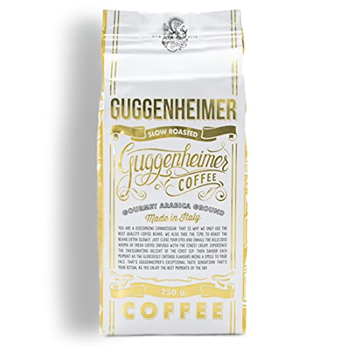 GUGGENHEIMER COFFEE | Kaffee GEMAHLEN 500g | Gourmet Arabica | Extra langsam geröstet | wenig Bitterstoffe | Bester Espresso für Espressokanne | 2 x 250 g von GUGGENHEIMER COFFEE