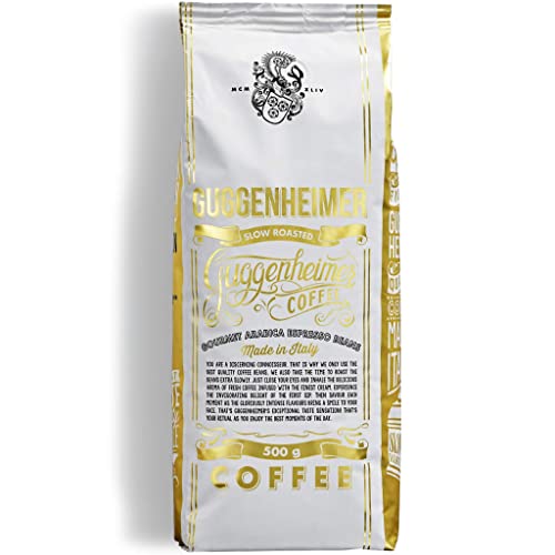 GUGGENHEIMER COFFEE | Kaffeebohnen 2kg | Gourmet Arabica |Extra langsam geröstet | wenig Bitterstoffe | Feinste Crema | Bester Espresso für Vollautomaten | 4 x 500 g von GUGGENHEIMER COFFEE