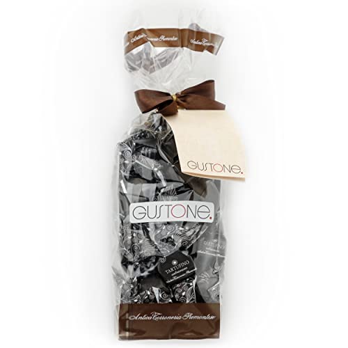 GUSTONE. Antica Torroneria Schokoladentrüffel 300g Geschenktüte | Tartufo dolce extranero (extra dunkel) | edle Trüffel-Pralinen aus Italien von GUSTONE.