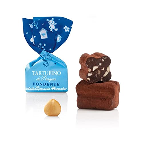 GUSTONE. Tartufini fondente 142 Stück à 7g | Antica Torroneria Piemontese | Edle Trüffel-Praline aus Italien | Schokoladentrüffel für Kaffeebeigabe | 1 kg Großpackung | Ostern-Edition von GUSTONE.