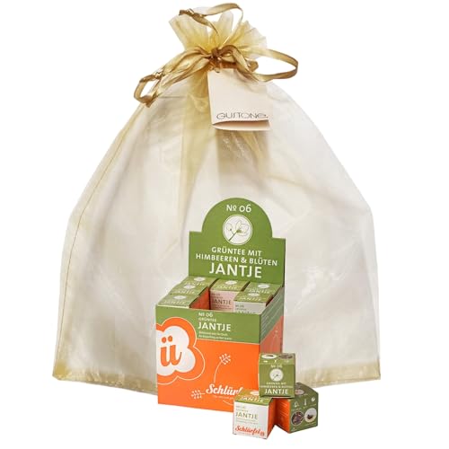 GUSTONE. Tee-Geschenkset Schlürf Bio Grüntee „Jantje“ 27 Pyramiden-Teebeutel von GUSTONE.