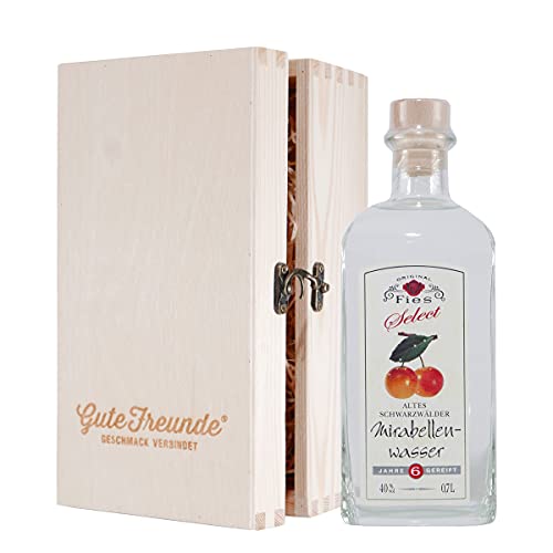 Fies Select Mirabellenwasser mit Geschenk-Holzkiste von GUTE FREUNDE Geschmack verbindet