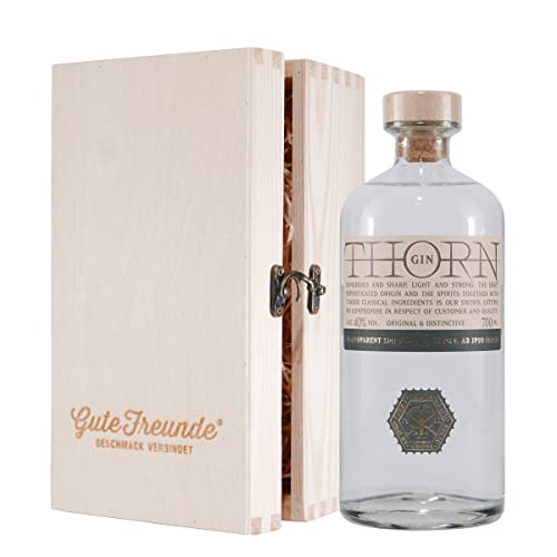 THORN Gin mit Geschenk-Holzkiste von GUTE FREUNDE Geschmack verbindet