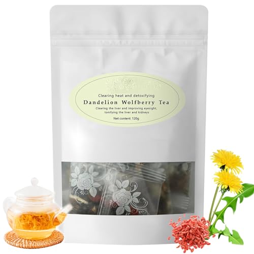 Dandelion Wolfberry Tea, Dandelion Tea Bags, Organic Wolfberry Dandelion Tea with Seven Herbal Ingredients (1Pcs) von GXJIXF