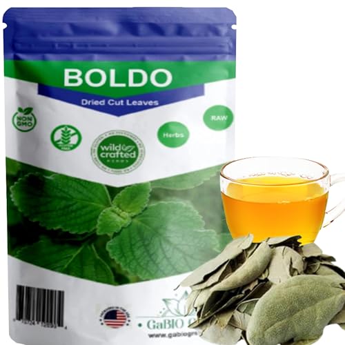 Gabio Green Boldo getrocknete Blätter, 114 g, ganzes Boldo-Blatt, 100 % natürliche Detox, Hojas de Boldo, Peumus Boldus Kräutertee, Boldo-Tee, verpackt in den USA von Gabio Green