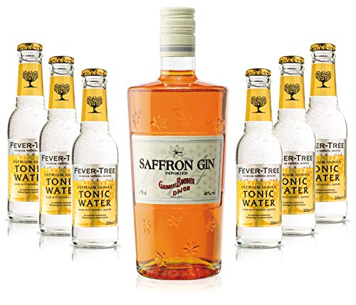 Gin Tonic Set - Saffron Gin 0,7l 700ml (40% Vol) + 6x Fever Tree Tonic Water 200ml inkl. Pfand MEHRWEG von Unbekannt