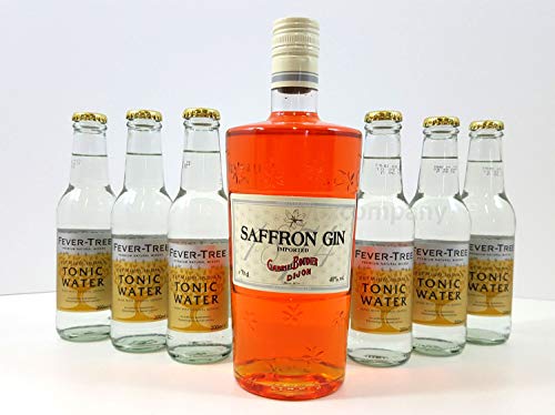 Gin Tonic Set ? Saffron Gin 0,7l 700ml (40% Vol) + 6x Fever-Tree Tonic Water 200ml - Inkl. Pfand MEHRWEG von Fever-Tree-Fever-Tree