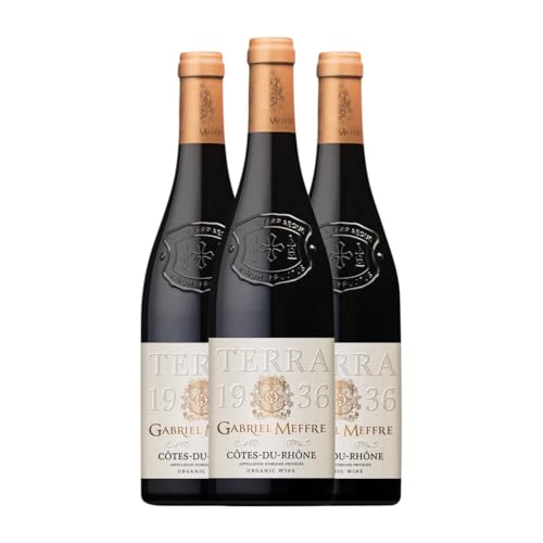 Gabriel Meffre Rouge Côtes du Rhône 75 cl Rotwein (Karton mit 3 Flaschen von 75 cl) von Gabriel Meffre