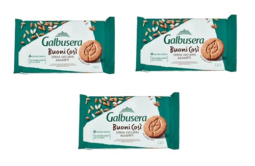 3x Galbusera Buoni così Kekse zu den 4 Getreidearten snack 300g von Galbusera