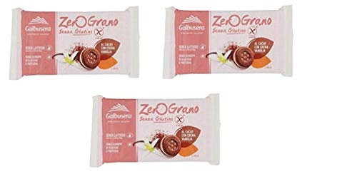 3x Galbusera zero grano Frollini Kakao Mit Vanillecreme 160g glutenfrei 4 Snack von Galbusera