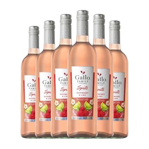 Gallo Spritz Himbeere Limette California 75 cl Rosé-Wein (Karton mit 6 Flaschen von 75 cl) von Gallo Family Vineyards