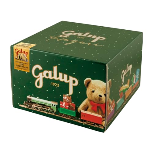 Galup® | Panettone Gran Galup Birne und Schokolade | Panettone kandierte Birnen und Schokolade überzogen mit Haselnuss, Zucker und Mandeln - 500 g von Galup