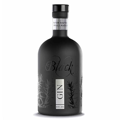 Gansloser Black Gin Dry Gin I Premium Gin mit 74 verschiedenen Botanicals I Handgemacht in Deutschland I 1x 0,7 L I 45% vol. von Gansloser