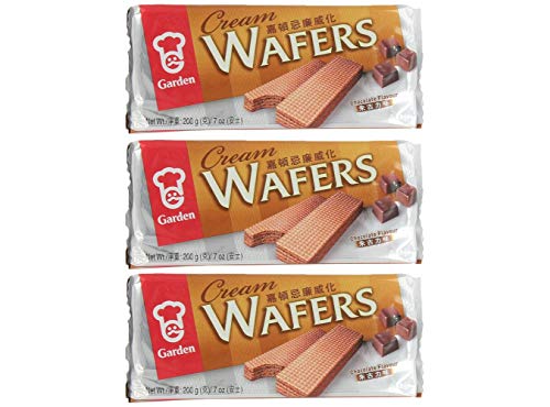 Garden Cream Wafers Schokoladengeschmack, 200 g, 3 Stück von Garden