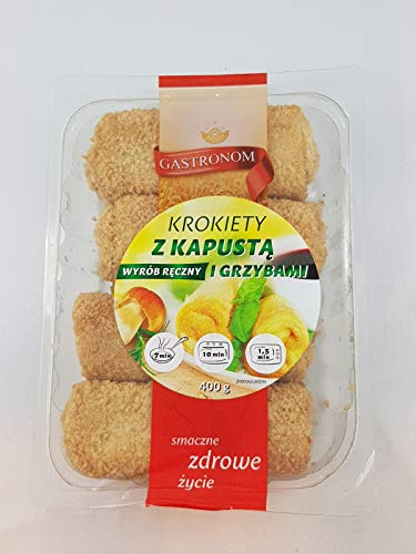 3 Packungen je 400g Handgemachte Polnische Kroketten mit Sauerkraut und Pilzen / Krokiety z Kapusta i Grzybami von Gastronom