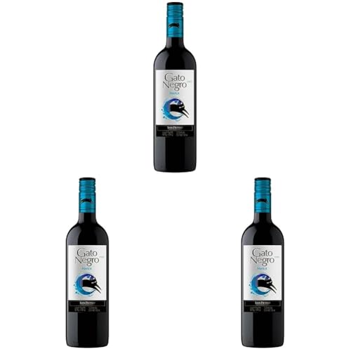 GATO NEGRO Merlot Trocken | Rotwein aus Chile | 1 x 0,75l (Packung mit 3) von Gato Negro